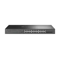 TP-Link Omada SG3428XMP commutateur réseau Géré L2+ Gigabit Ethernet (10/100/1000) Connexion Ethernet, supportant l'alimentation via ce port (PoE) 1U Noir
