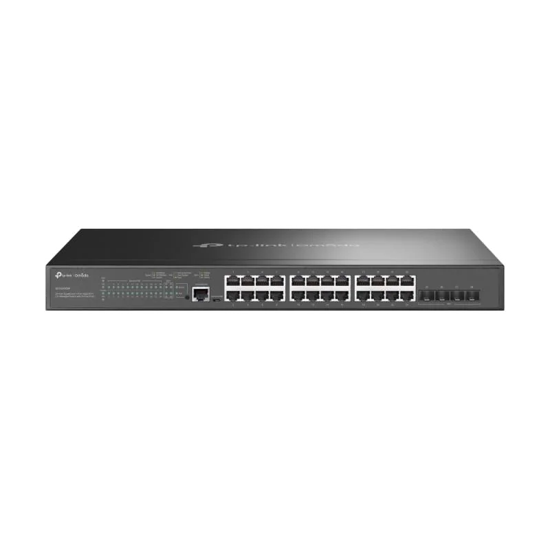 TP-Link Omada SG3428XMP commutateur réseau Géré L2+ Gigabit Ethernet (10/100/1000) Connexion Ethernet, supportant l'alimentation via ce port (PoE) 1U Noir