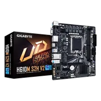 GIGABYTE H610M S2H V2 Carte mère - Prend en charge les processeurs Intel Core 14e génération, VRM numérique hybride 4+1+1 phases, jusqu'à 5600MHz DDR5, 1xPCIe 3.0 M.2, LAN GbE, USB 3.2 Gen 1 - 1