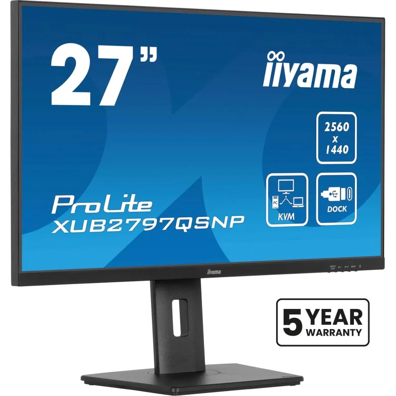 iiyama ProLite XUB2797QSNP-B1 écran plat de PC 68,6 cm (27") 2560 x 1440 pixels Quad HD LED Noir