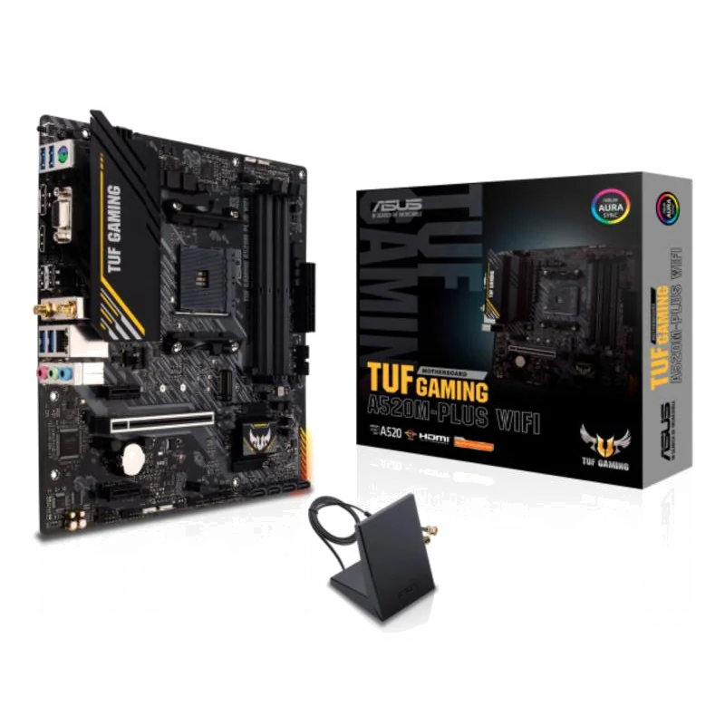 ASUS TUF GAMING A520M-PLUS WIFI AMD A520 Emplacement AM4 micro ATX