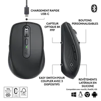 Logitech 910-006929 souris Bureau Droitier RF sans fil + Bluetooth Laser 8000 DPI - 14