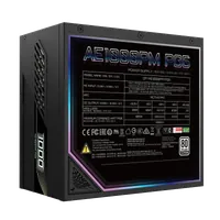 GIGABYTE AORUS ELITE P1000W ICE Alimentation - PCIe 5.0, 80 PLUS Platinum, Conception entièrement modulaire, Ventilateur de 120 mm, Compatible ATX 3.0, Prise EU - 7