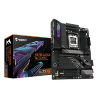 GIGABYTE X870E AORUS ELITE WIFI7 Carte Mère - Prend en charge les processeurs AMD Ryzen 9000, 16+2+2 phases VRM numérique, jusqu'à 8000Hz DDR5 (OC), 3xPCIe 5.0 + 1xPCIe 4.0, Wi-Fi 7, LAN 2,5GbE, USB 4 - 1