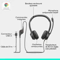 Casque USB Logitech H390 avec Micro Anti-Bruit - Confort et Clarté - 12
