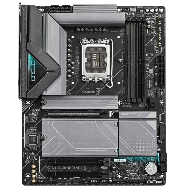 GIGABYTE Z890 EAGLE Carte Mère - Prend en charge les processeurs Intel Core Ultra (Série 2), VRM 14+1+2 phases, jusqu'à 8800MHz DDR5 (OC), 1x PCIe 5.0 M.2 + 3x PCIe 4.0 M.2, LAN 2,5GbE, USB4