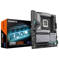 GIGABYTE Z890 EAGLE Carte Mère - Prend en charge les processeurs Intel Core Ultra (Série 2), VRM 14+1+2 phases, jusqu'à 8800MHz DDR5 (OC), 1x PCIe 5.0 M.2 + 3x PCIe 4.0 M.2, LAN 2,5GbE, USB4 - 2