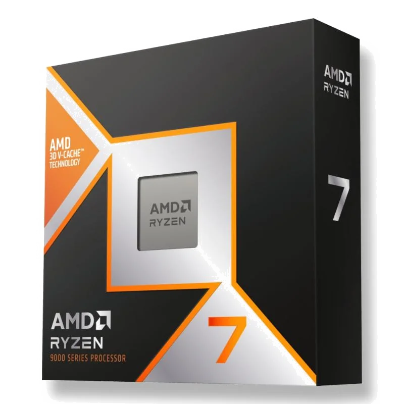 Processeur AMD Ryzen 7 9800X3D - 8 Cœurs, 5.2 GHz, Socket AM5, 104 Mo Cache 3D V-Cache