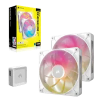 Ventilateurs Boîtier Corsair iCUE LINK RX140 MAX RGB Blanc - Pack de 2 - 4
