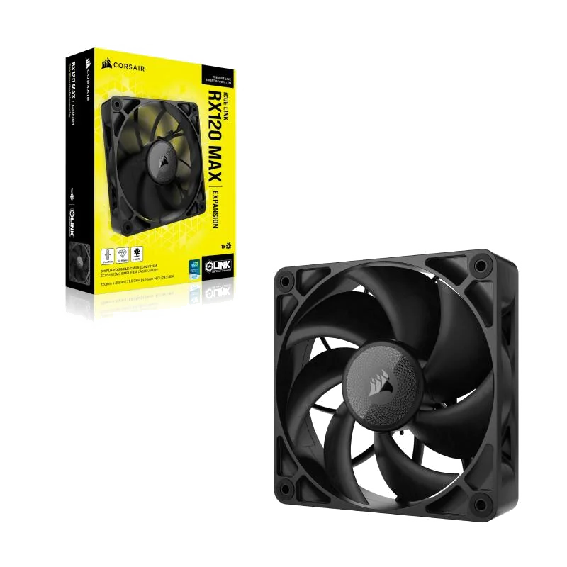 Ventilateur de boitier Corsair iCue Link RX Max - 12cm (Noir)