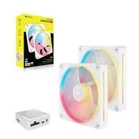 Ventilateur Boîtier Corsair iCUE LINK LX140-R RGB Blanc - Lot de 2 - 3