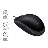 Souris Filaire Logitech B110 Silent USB - Noir - 6