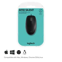 Souris Filaire Logitech B110 Silent USB - Noir - 7