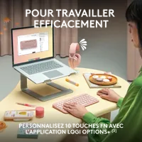 Clavier Bluetooth Logitech Pebble Keys 2 K380s AZERTY Graphite - 12