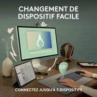 Clavier Bluetooth Logitech Pebble Keys 2 K380s AZERTY Graphite - 8