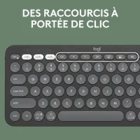 Clavier Bluetooth Logitech Pebble Keys 2 K380s AZERTY Graphite - 9