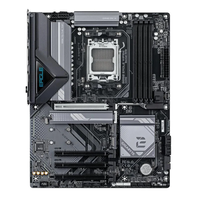 GIGABYTE B850 EAGLE WIFI6E Carte Mère - AMD Ryzen 9000 Series CPUs, VRM numérique 8+2+2 phases, jusqu'à 8200MHz DDR5 (OC), 1xPCIe 5.0 + 2xPCIe 4.0 M.2, LAN GbE, WIFI 6E, USB 3.2 Gen 2