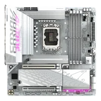 GIGABYTE B860M AORUS ELITE WF6E ICE Carte mère - Processeurs Intel Core Ultra, VRM 12+1+2+1 phases, jusqu'à 9200MHz DDR5, 1xPCIe 5.0 + 2xPCIe 4.0 M.2, LAN 2,5 GbE, WIFI 6E, USB 4 - 2