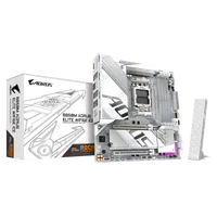 GIGABYTE B850M AORUS ELITE WIFI6E ICE Carte Mère - Processeurs AMD Ryzen Série 9000, 12+2+1 phases VRM numériques, jusqu'à 8200MHz DDR5 (OC), 1xPCIe 5.0 + 1xPCIe 4.0 M.2, LAN 2.5, WIFI 7, USB 3.2 Gen 2