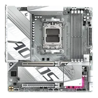GIGABYTE B850M AORUS ELITE WIFI6E ICE Carte Mère - Processeurs AMD Ryzen Série 9000, 12+2+1 phases VRM numériques, jusqu'à 8200MHz DDR5 (OC), 1xPCIe 5.0 + 1xPCIe 4.0 M.2, LAN 2.5, WIFI 7, USB 3.2 Gen 2 - 2