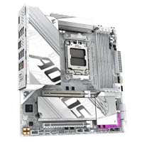 GIGABYTE B850M AORUS ELITE WIFI6E ICE Carte Mère - Processeurs AMD Ryzen Série 9000, 12+2+1 phases VRM numériques, jusqu'à 8200MHz DDR5 (OC), 1xPCIe 5.0 + 1xPCIe 4.0 M.2, LAN 2.5, WIFI 7, USB 3.2 Gen 2 - 3