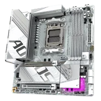 GIGABYTE B850M AORUS ELITE WIFI6E ICE Carte Mère - Processeurs AMD Ryzen Série 9000, 12+2+1 phases VRM numériques, jusqu'à 8200MHz DDR5 (OC), 1xPCIe 5.0 + 1xPCIe 4.0 M.2, LAN 2.5, WIFI 7, USB 3.2 Gen 2 - 4