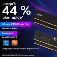 Kit Mémoire Crucial Pro 128 Go (2x64 Go) DDR5 5600 MHz CL46 - 5