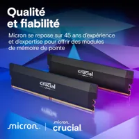 Kit Mémoire Crucial Pro 64 Go DDR5 6400 MHz CL40 - Noir - 6