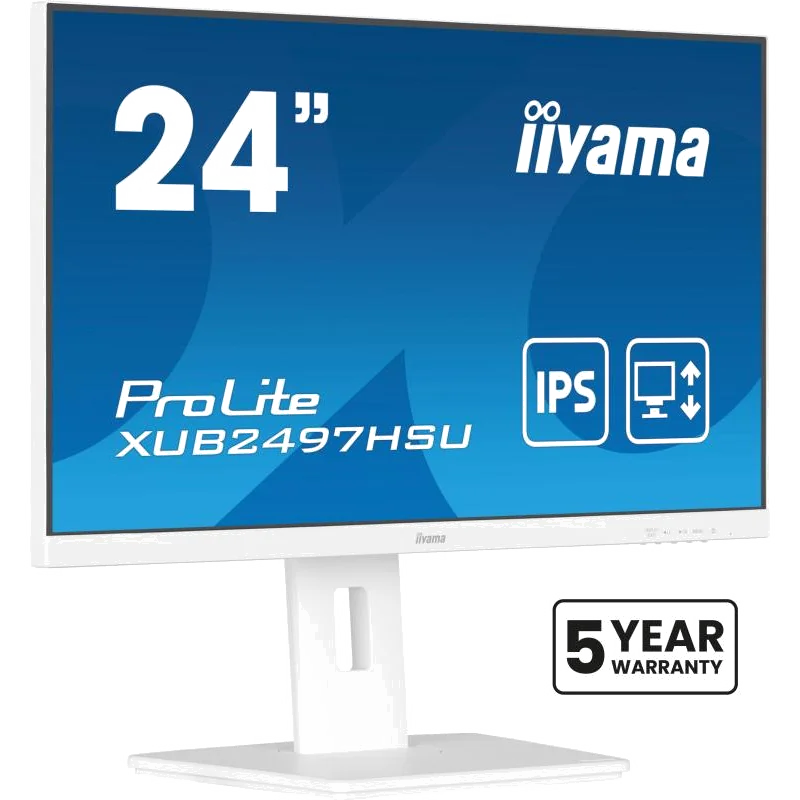 iiyama ProLite XUB2497HSU-W2 écran plat de PC 60,5 cm (23.8") 1920 x 1080 pixels Full HD LED Blanc