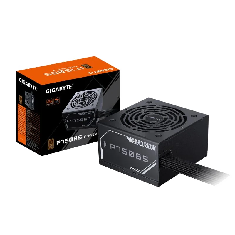 GIGABYTE P750BS Bloc d'Alimentation - PCI-E 6+2 Pin x 4, 80 PLUS Bronze, Ventilateur 120 mm, Compatible ATX, Prise EU