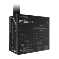 GIGABYTE P750BS Bloc d'Alimentation - PCI-E 6+2 Pin x 4, 80 PLUS Bronze, Ventilateur 120 mm, Compatible ATX, Prise EU - 6