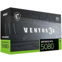 MSI VENTUS GEFORCE RTX 5080 16G 3X OC PLUS carte graphique NVIDIA 16 Go GDDR7 - 2