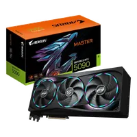 GIGABYTE AORUS GeForce RTX 5090 MASTER 32G Carte Graphique - 32 Go GDDR7, 512 bits, PCI-E 5.0, 2655MHz Fréquence du Cœur, 3 x DP 2.1a, 1 x HDMI 2.1b, GV-N5090AORUS M-32GD - 1
