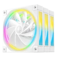 Pack 3 Ventilateurs Boîtier PC DeepCool FL12R WH 120mm Blanc ARGB PWM - 1