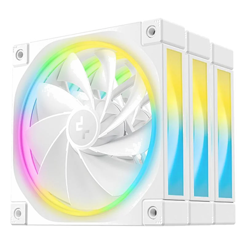 Pack 3 Ventilateurs Boîtier PC DeepCool FL12R WH 120mm Blanc ARGB PWM
