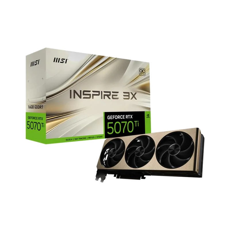 MSI GeForce RTX 5070 Ti 16G INSPIRE 3X OC PLUS NVIDIA 16 Go GDDR7