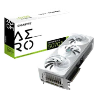 GIGABYTE GeForce RTX 5070 Ti AERO OC 16G Carte Graphique - 16 Go GDDR7, 256 bits, PCI-E 5.0, 2588 MHz Core Clock, 3 x DP 2.1a, 1 x HDMI 2.1b, NVIDIA DLSS 4, GV-N507TAERO OC-16GD