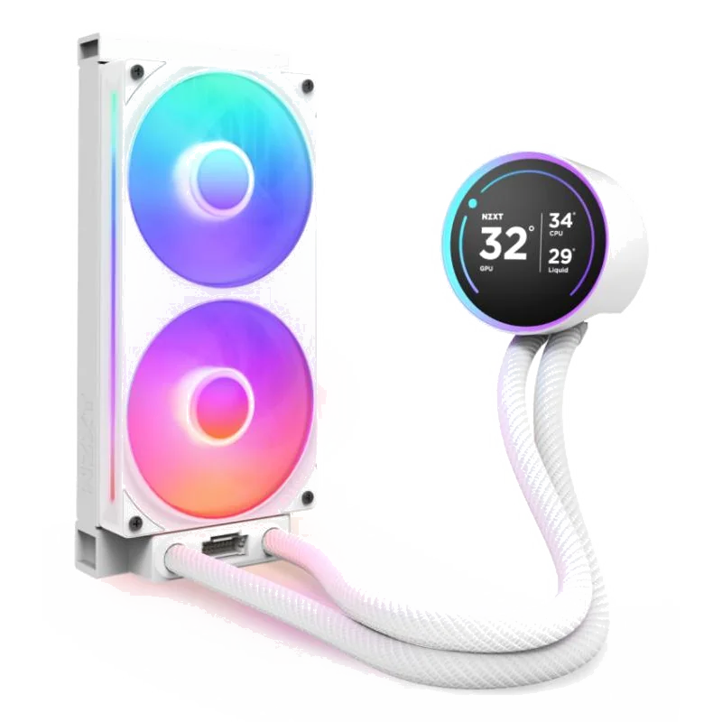 NZXT Kraken Elite 240 RGB Processeur Refroidisseur de liquide tout-en-un 12 cm Blanc 1 pièce(s)