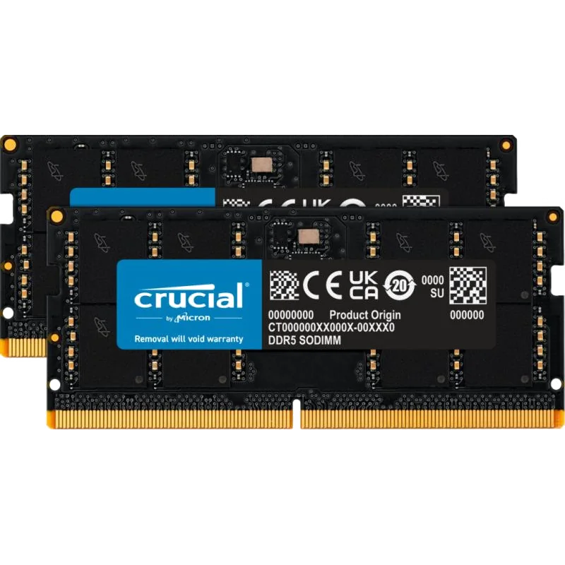 Kit Mémoire Crucial Pro DDR5 64 Go (2x32 Go) 5600 MHz CL46 SO-DIMM