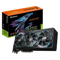 GIGABYTE AORUS GeForce RTX 5070 MASTER 12G Carte Graphique - 12 Go GDDR7, 192 bits, PCI-E 5.0, 2715 MHz Core Clock, 3 x DP 2.1a, 1 x HDMI 2.1b, NVIDIA DLSS 4, GV-N5070AORUS M-12GD - 1