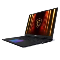 MSI Titan 18 HX AI A2XWIG-402FR Intel Core Ultra 9 285HX Ordinateur portable 45,7 cm (18") UHD+ 64 Go DDR5-SDRAM 6 To SSD NVIDIA GeForce RTX 5080 Wi-Fi 7 (802.11be) Windows 11 Pro Français Noir