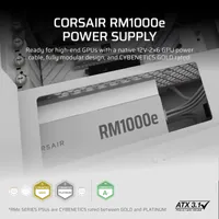 Alimentation Corsair RM1000e (2025) White 1000W ATX 3.1 80 PLUS Gold Modulaire - 3
