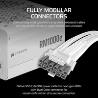 Alimentation Corsair RM1000e (2025) White 1000W ATX 3.1 80 PLUS Gold Modulaire - 4