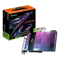 GIGABYTE AORUS GeForce RTX 5090 XTREME WATERFORCE WB 32G Carte Graphique - 32 Go GDDR7, 512 bits, PCI-E 5.0, 2655 MHz Fréquence du Cœur, 3 x DP 2.1a, 1 x HDMI 2.1b, NVIDIA DLSS 4, GV-N5090AORUSX WB-32GD - 1