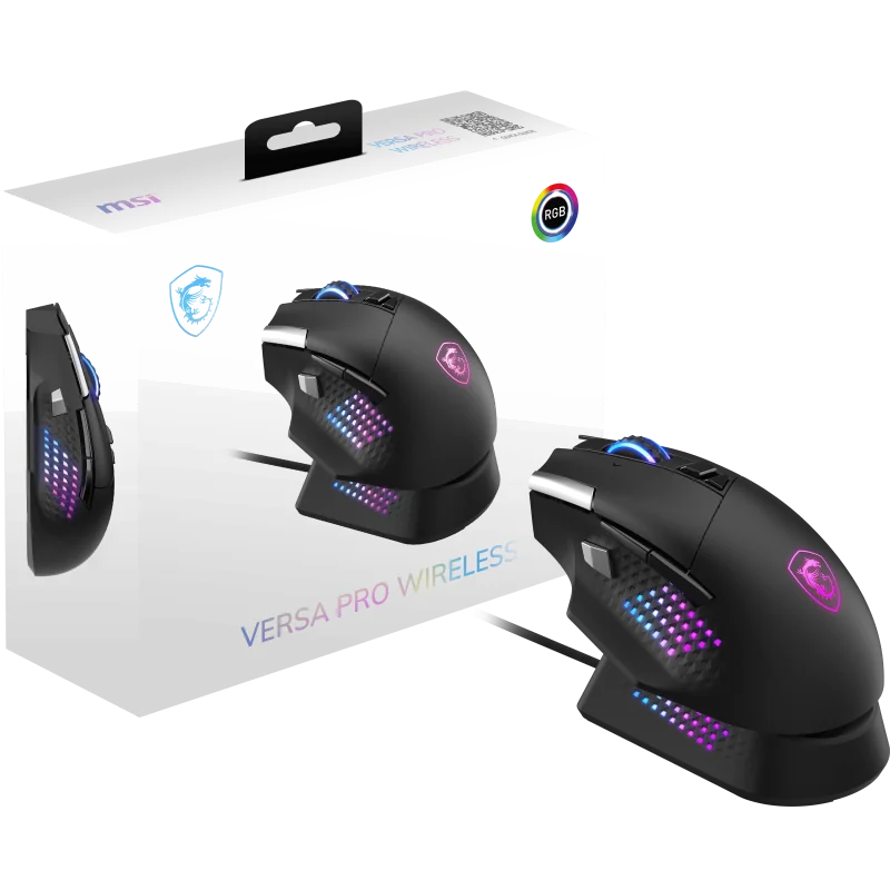 MSI S12-4301370-CLA souris Gaming Droitier RF Wireless + Bluetooth + USB Type-A Optique 26000 DPI