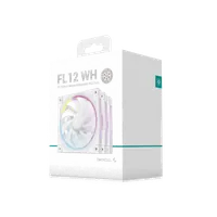 Pack 3 Ventilateurs PC DeepCool FL12 WH 12cm Blanc - 8