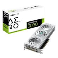 GIGABYTE GeForce RTX 5060 AERO OC 8G Carte Graphique - 8GB GDDR7, 128bit, PCI-E 5.0, 2595 MHz Fréquence du cœur, 3 x DisplayPort, 1 x HDMI, GV-N5060AERO OC-8GD