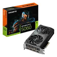 GIGABYTE GeForce RTX 5060 WINDFORCE OC 8G Carte Graphique - 8GB GDDR7, 128bit, PCI-E 5.0, 2512 MHz Fréquence du cœur, 3 x DisplayPort, 1 x HDMI, GV-N5060WF2OC-8GD