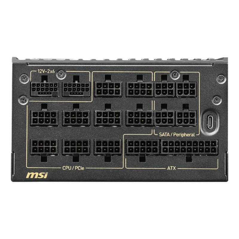 MSI MEG Ai1600T PCIE5 unité d'alimentation d'énergie 1600 W 24-pin ATX ATX Noir