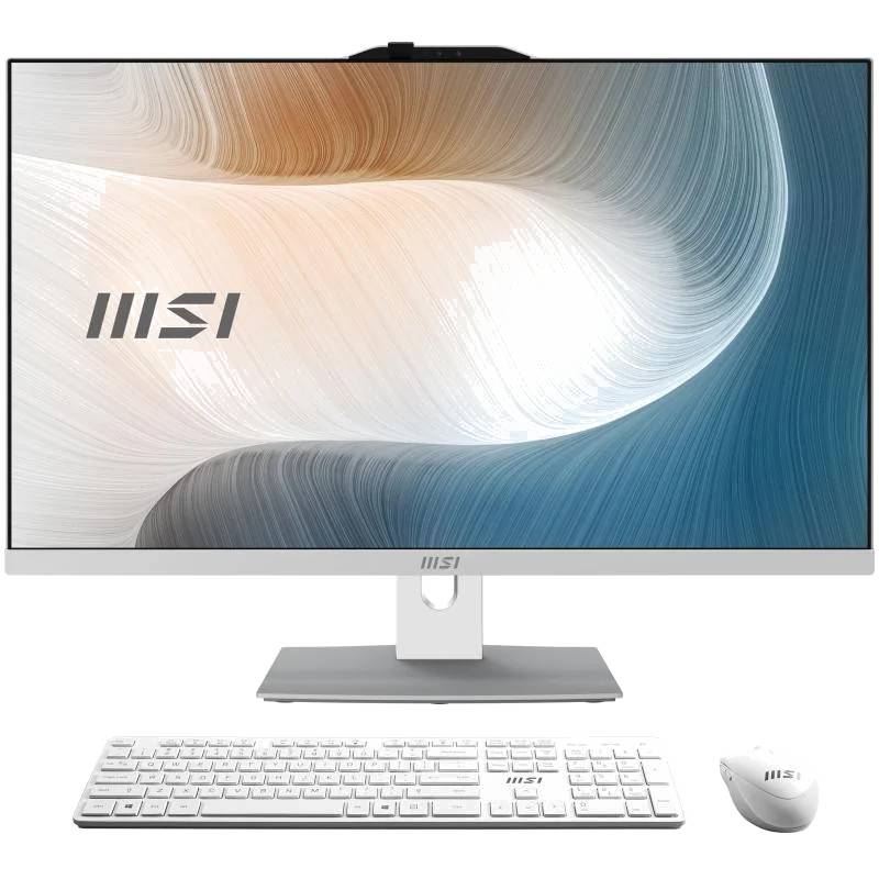 MSI Modern AM272P 1M-1268XFR Intel Core 7 150U 68,6 cm (27") 1920 x 1080 pixels PC All-in-One 16 Go DDR5-SDRAM 1 To SSD Wi-Fi 6E (802.11ax) Blanc